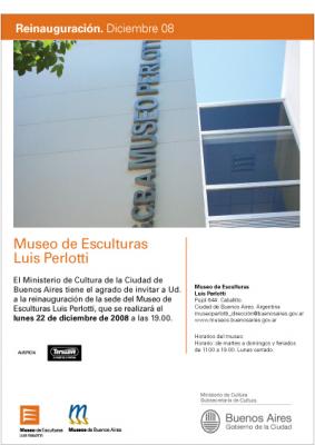 REINAUGURACION MUSEO DE ESCULTURAS LUIS PERLOTTI - 22 DE DICIEMBRE, 19 HS&#8207;