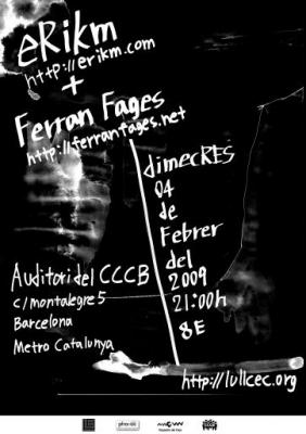eRikm + Ferran Fages. Concert. Concierto. Concert&#8207;/ Barcelona