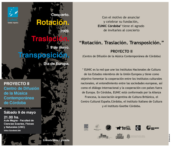 Rotación. Traslación. Transposición./ Concierto del CDMCC/ Córdoba/ Argentina