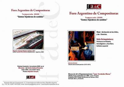 Muselaar y Piano Concierto / Foro Argentino de Compositoras /  Buenos Aires
