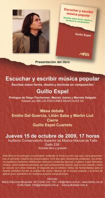 Presentación del libro de Guillo Espel/ " Escuchar y Escribir Música Popular" / Buenos Aires. Argentina