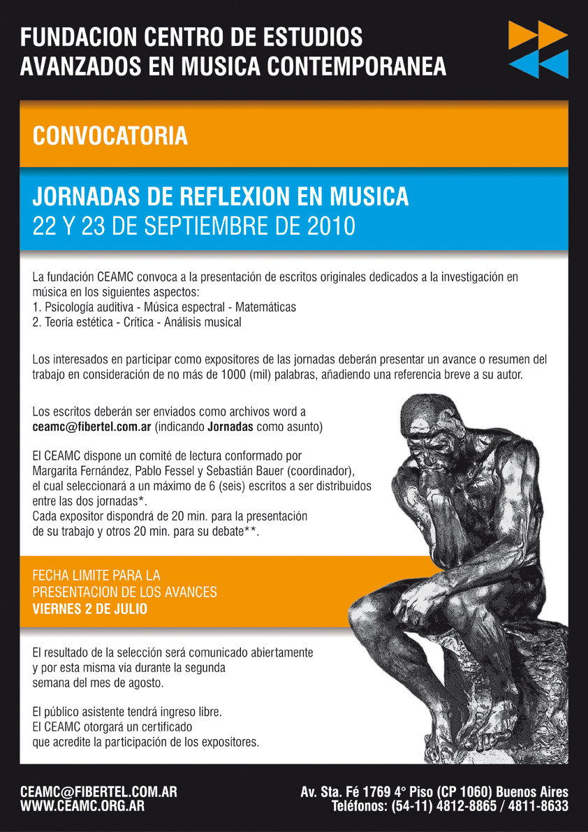 CEAMC - Jornadas de reflexión en música 2010&#8207;/ Buenos Aires