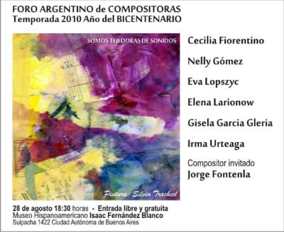 Temporada 2010 Año del Bicentenario / Foro Argentino de Compositoras