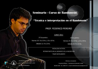 Seminario de Bandoneón a cargo de Federico Pereiro/ Argentina