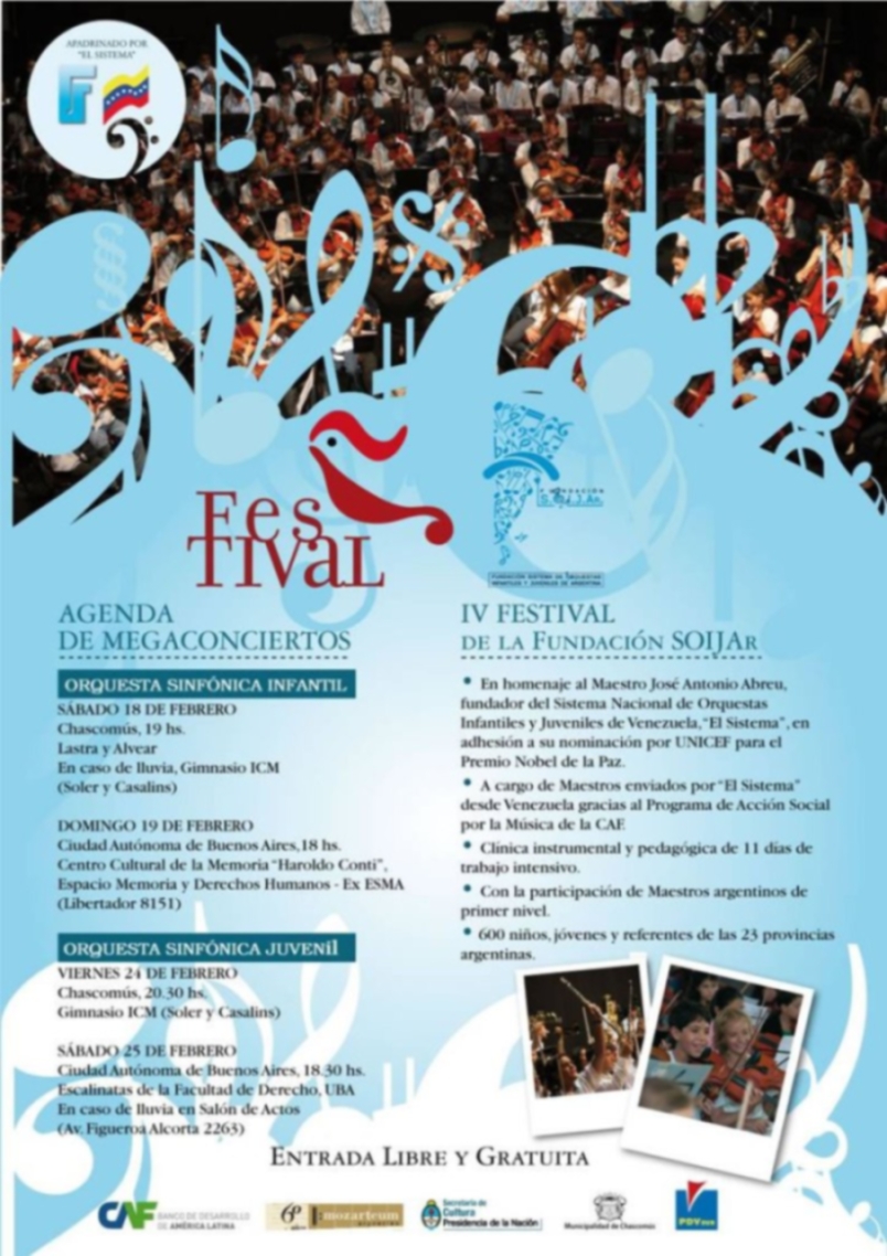 IV Festival de la Fundación de " El Sistema " en Argentina