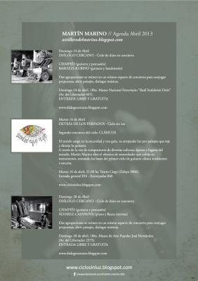 MARTÍN MARINO - Agenda de Conciertos - Abril 201