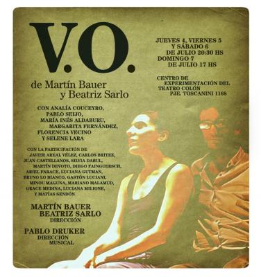 V.O. en el Centro de Experimentación del Teatro Colón de Buenos Aires. Argentina